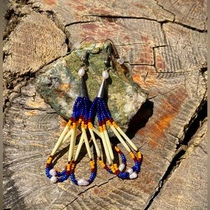 🌿Native American Handmade Quill Earrings